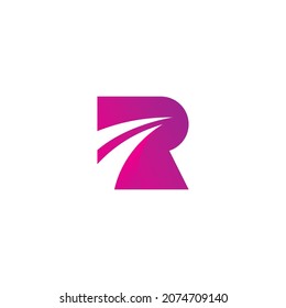 Logotipo de resumen R
diseño simple y limpio