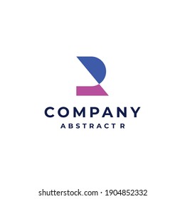 R abstract logo vector modern simple design