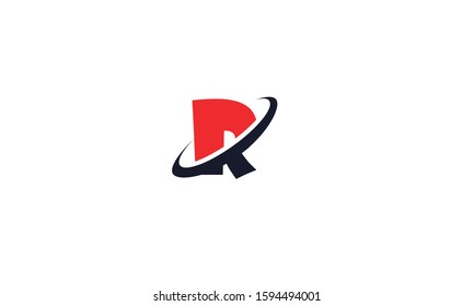 R abstract vector logo monogram template