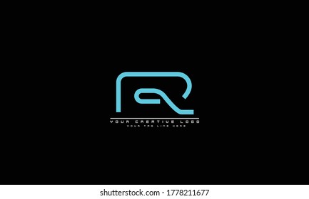 R abstract vector logo monogram template