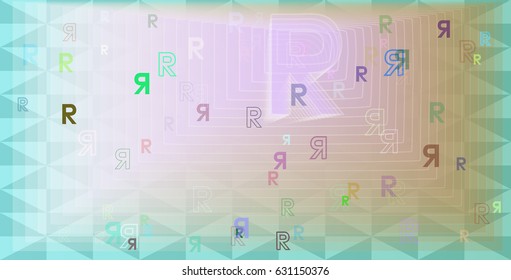 R Alphabet art background