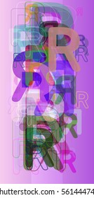 R Alphabet art icon
