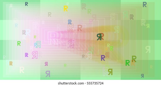 R Alphabet art texture