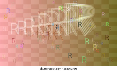 R Alphabet background design