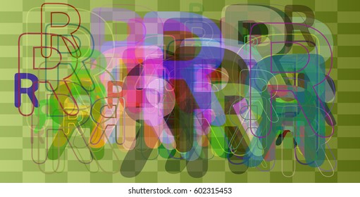 R Alphabet background design