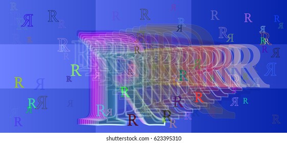 R Alphabet background design