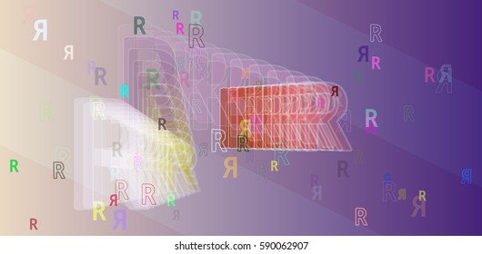 R Alphabet background template