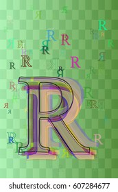 R Alphabet background texture