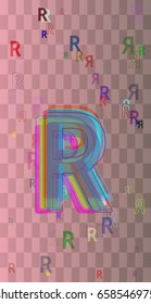 R Alphabet design icon
