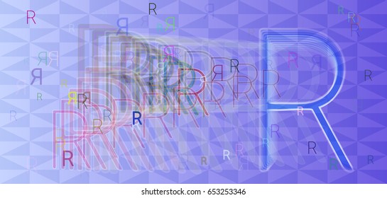 R Alphabet icon template