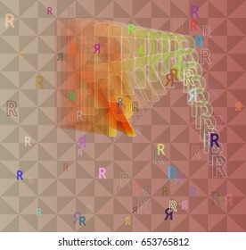 R Alphabet icon template