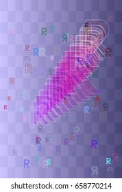 R Alphabet icon template