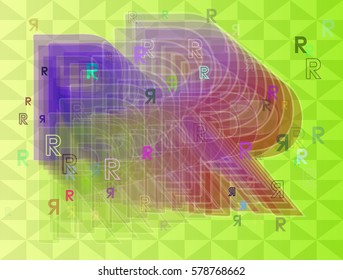 R Alphabet idea texture