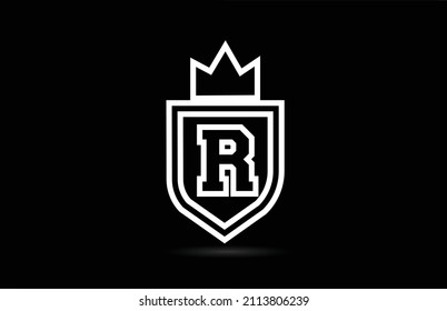 R alphabet letter logo icon design with wings. Creative template for business and company in black and white