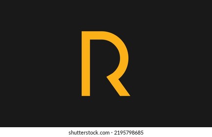 R alphabet minimal vector icon design template