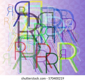 R Alphabet pattern icon