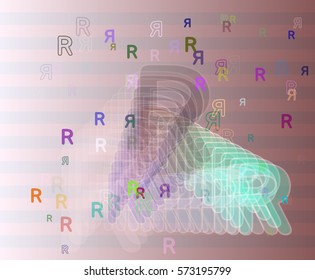 R Alphabet pattern template