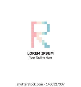 R Alphabet Personal Logo Design With Colorful Color For Your Business Or Company