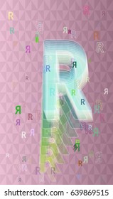 R Alphabet template design