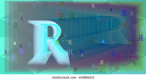 R Alphabet template texture