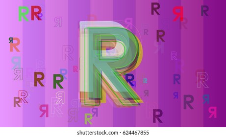 R Alphabet texture idea