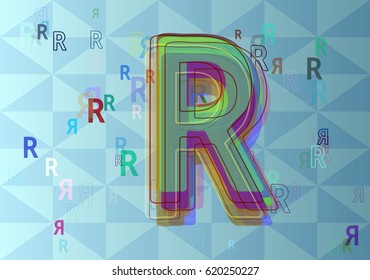 R Alphabet Texture Template Stock Vector (Royalty Free) 620250227 ...