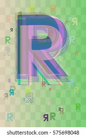 R Alphabet vector icon