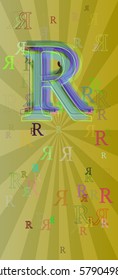 R Alphabet vector icon