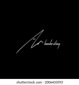 A r Ar initial logo handwriting template vector