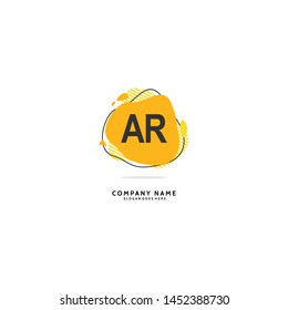 A R AR Initial logo template vector