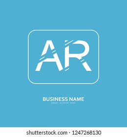 A R AR Logo Letter Design Vector