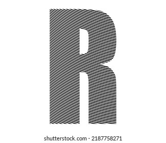 Texto del símbolo de la ilustración del logotipo de R arc
