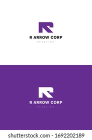 R arrow corp logo template.