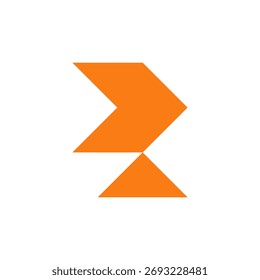 R arrow geometric abstract modern logo design