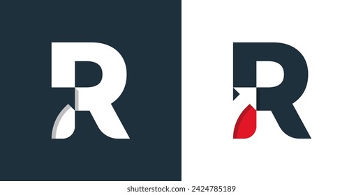 R Arrow Logo Template Vector Icon Illustration Design