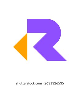 R arrow minimal modern logo design