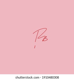 R B handwritten logo for identity