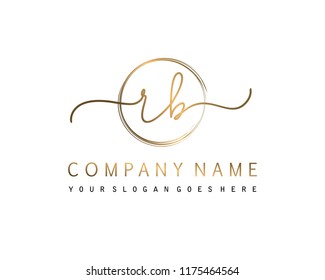 R B Initial handwriting logo vector