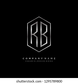 R B initial letter, modern logo design template vector 