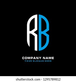 R B initial letter, modern logo design template vector 