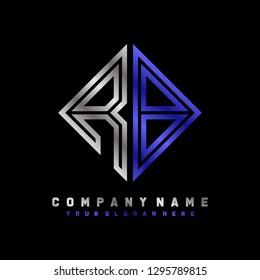R B initial letter, modern logo design template vector 