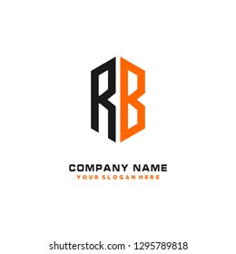 R B initial letter, modern logo design template vector 