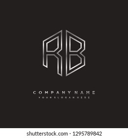 R B initial letter, modern logo design template vector 