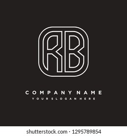 R B initial letter, modern logo design template vector 