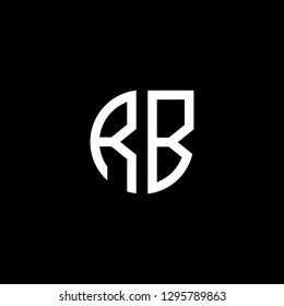 R B initial letter, modern logo design template vector 