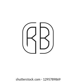 R B initial letter, modern logo design template vector 
