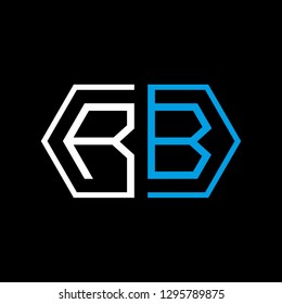 R B initial letter, modern logo design template vector 