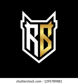 R B initial letter, modern logo design template vector 