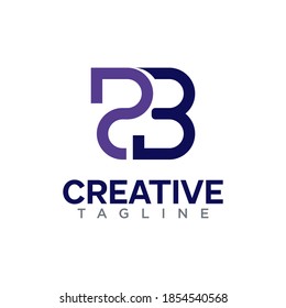 R B letter logo design vector template