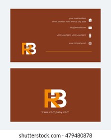 R B Letter logo vector with Business card template